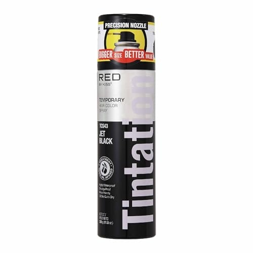 RED BY KISS TINTATION SPRAY JET BLACK TCS43 11.5OZ