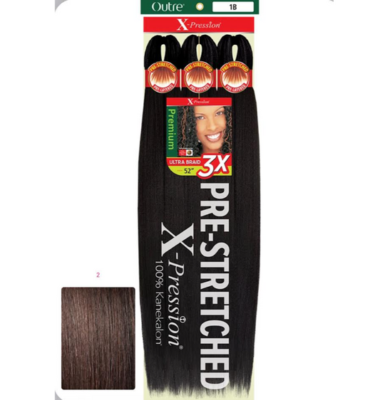 OUTRE X PRESSION PRE STRETCHED BRAID 52'' 3X COLOR 2