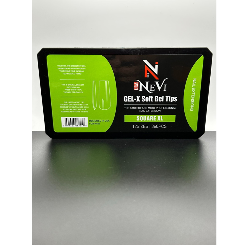 NEVI USA GEL-X SOFT GEL TIPS SQUARE XL