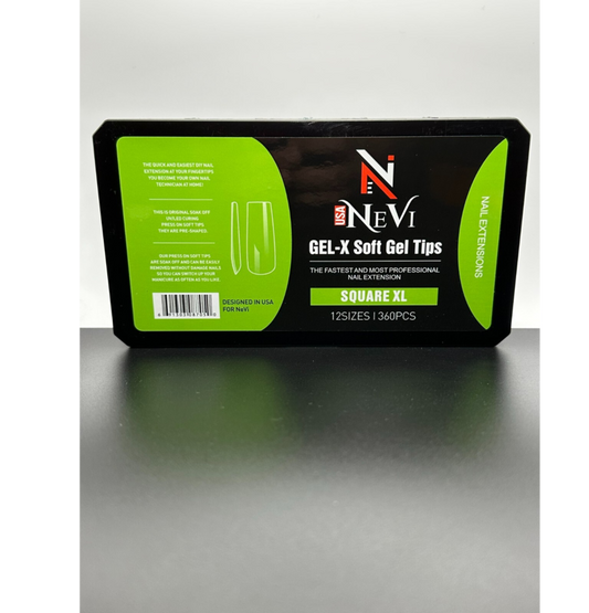 NEVI USA GEL-X SOFT GEL TIPS SQUARE XL