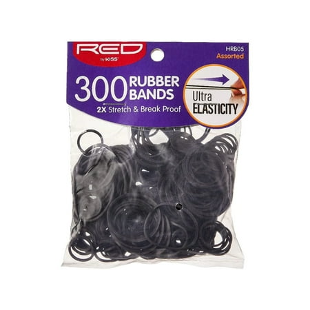 RED BY KISS 300PCS RUBBER BANDS HRB05