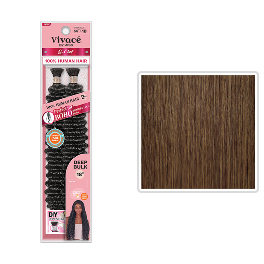 VIVACE BY KISS COLOR 30 G CLEF BOHO BRAIDING HAIR DEEP BULK 18''