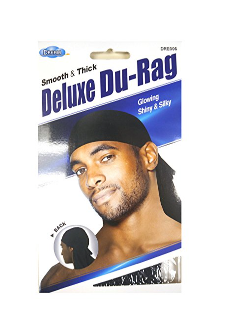 DREAM WORLD SILKY SATIN DURAG BLACK DRE006