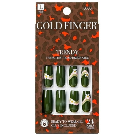 KISS NAIL GOLD FINGER TRENDY GD30