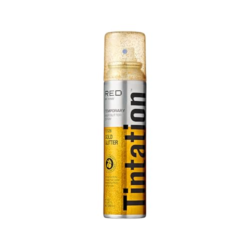 RED BY KISS TINTATION GOLD GLITTER SPRAY TCS28
