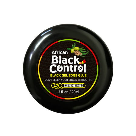 AFRICAN BLACK CONTROL BLACK GEL EDGE GLUE 3FL OZ