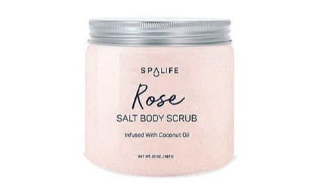 SPALIFE SALT BODY SCRUB ROSE 20FL OZ