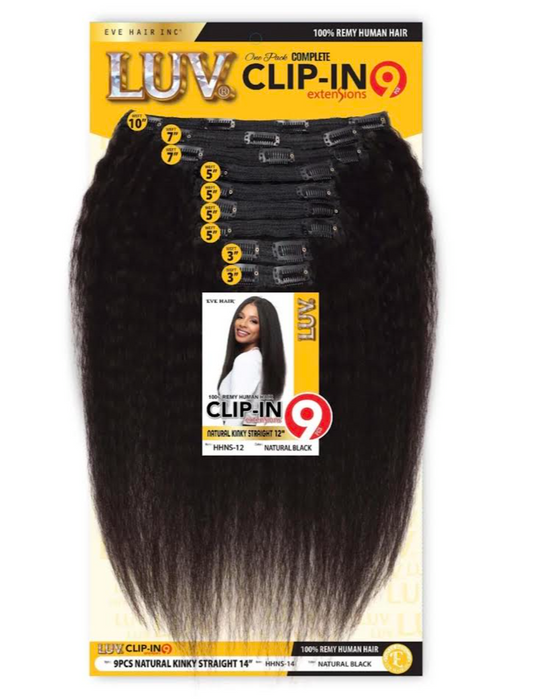 EVE HAIR LUV REMY KINKY STRAIG HHNS 14'' COLOR NATURAL