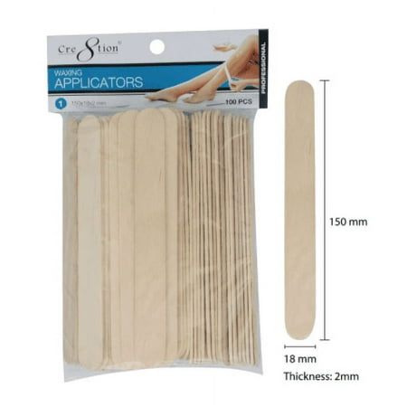 CRE8TION WAXING APPLICATOR 150X18X2 MM 100PCS