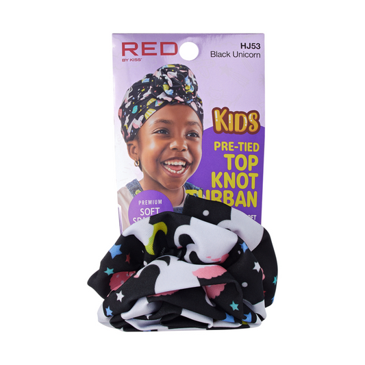 RED BY KISS KIDS TOP KNOT TURBAN HJ53