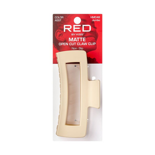 RED BY KISS MATTE OPEN CUT CLAW CLIP HMC48