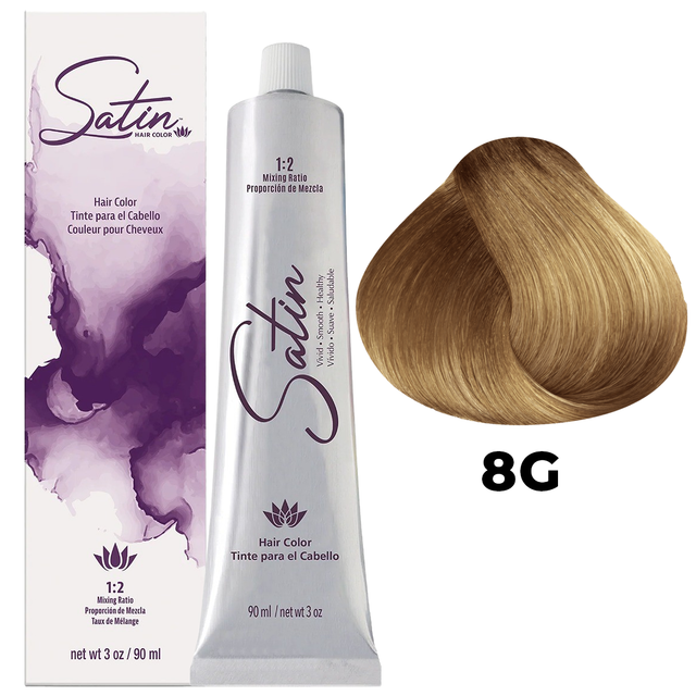 SATIN HAIR COLOR 8G LIGHT GOLDEN BLONDE