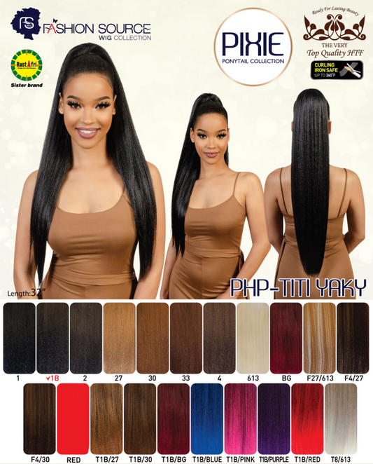 FASHION SOURCE PHP TITI YAKY PONYTAIL COLOR T1B/30