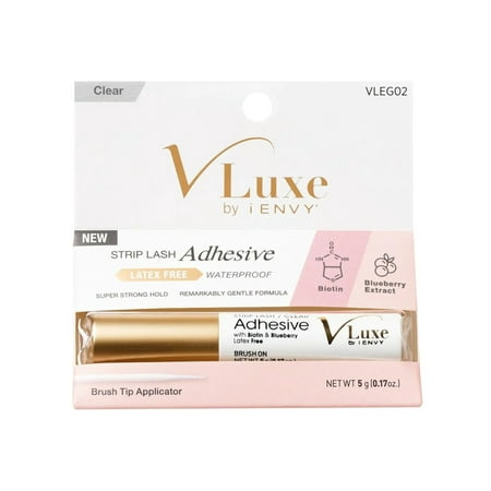 VLUXE STRIP LASH ADHESIVE CLEAR VLEG02