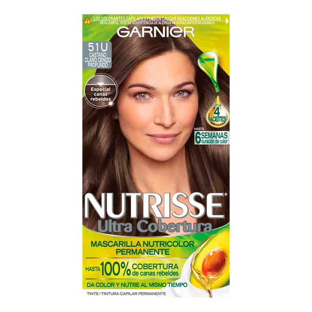 GARNIER HAIR COLOR 51U CASTANO CLARO CENIZO PROFUNDO