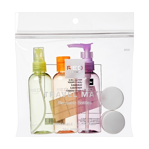 RED BY KISS REFILLABLE TRAVEL BOTTLE SET BT03