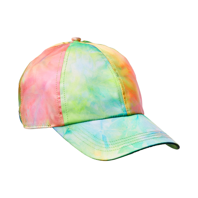 RED BY KISS SILKY BASEBALL CAP TIE DYE FH019