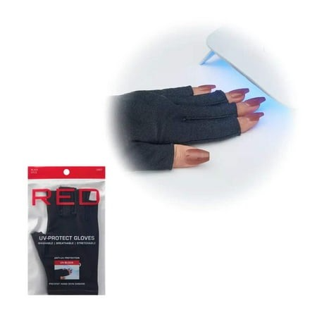 RED BY KISS UV PROTECT GLOVES BLACK UG01