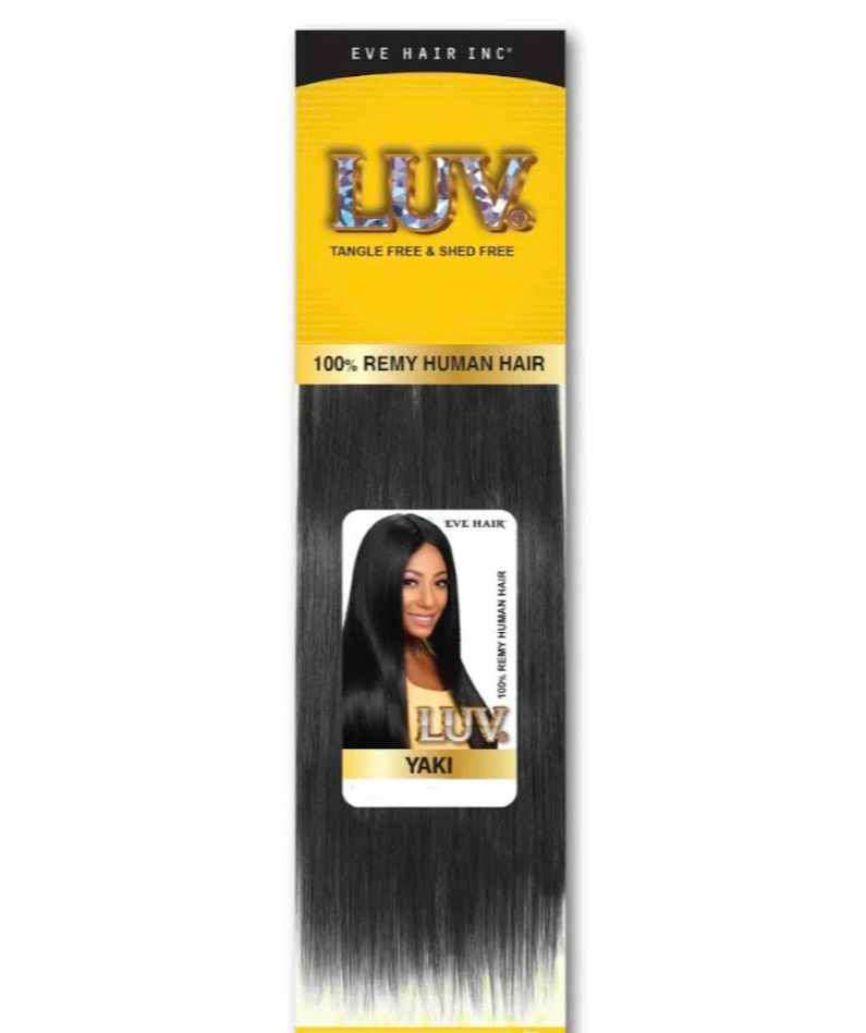 EVE HAIR LUV REMY HUMAN HAIR YAKI 18'' COLOR 613