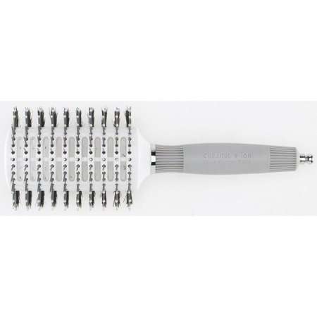 Olivia Garden Turbo Vent Oval Twin & 100% Boar Hair Brush CIOVL-TWINMD (Twin Medium) CI-OVL-TWIN-MD