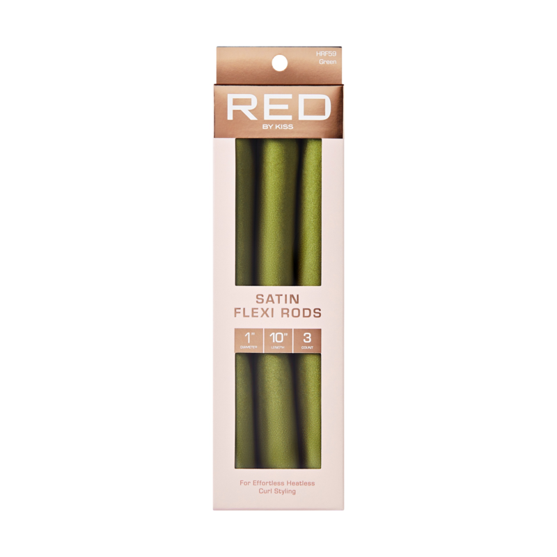 RED BY KISS SATIN FLEXI RODS 1'' HRF59