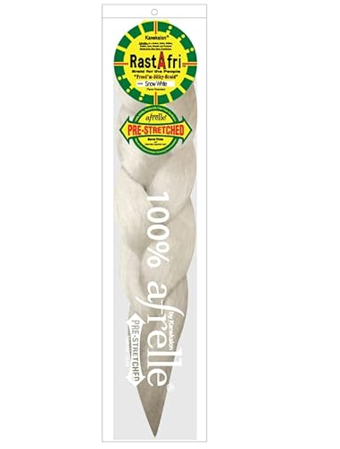 RASTAFRI SILKY BRAID SINGLE COLOR SNOW WHITE