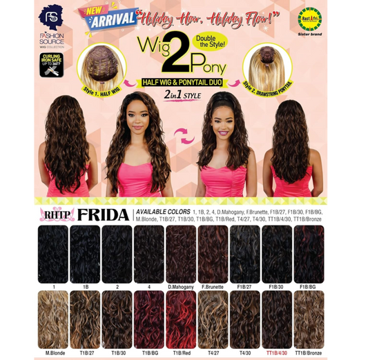 FASHION SOUR.WIG TO PONY FRIDA COLOR T1B/27
