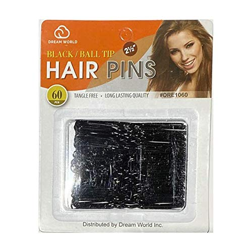 DREAM WORLD HAIR PINS BLACK 60 PCS