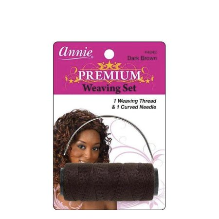 ANNIE WEAVING SET THREAD & NEEDLE BLACK BROWN 4842