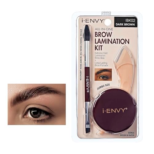 I ENVY BROW WAX KIT LAMINATION IBK02 DARK BROWN