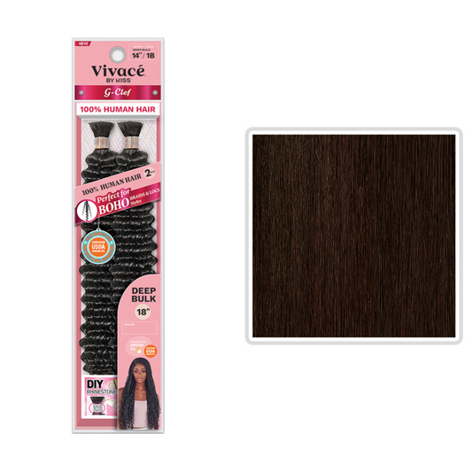 VIVACE BY KISS COLOR 4 G CLEF BOHO BRAIDING HAIR DEEP BULK  18''