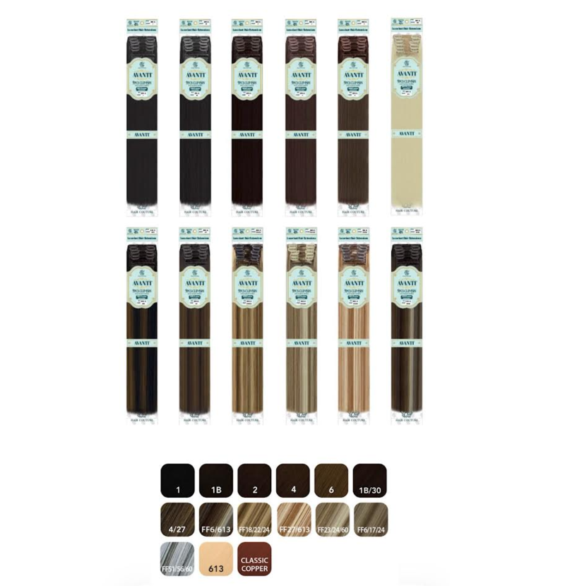 HAIR COUTURE AVANTI BLEND 9PCS CLIP-ON COLOR 4
