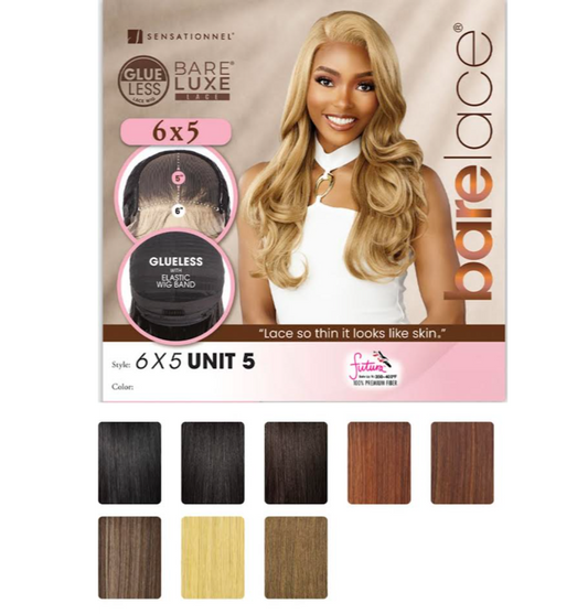 SENSATIONNEL WIG BARE LACE 6X5 UNIT 5 COLOR 1B