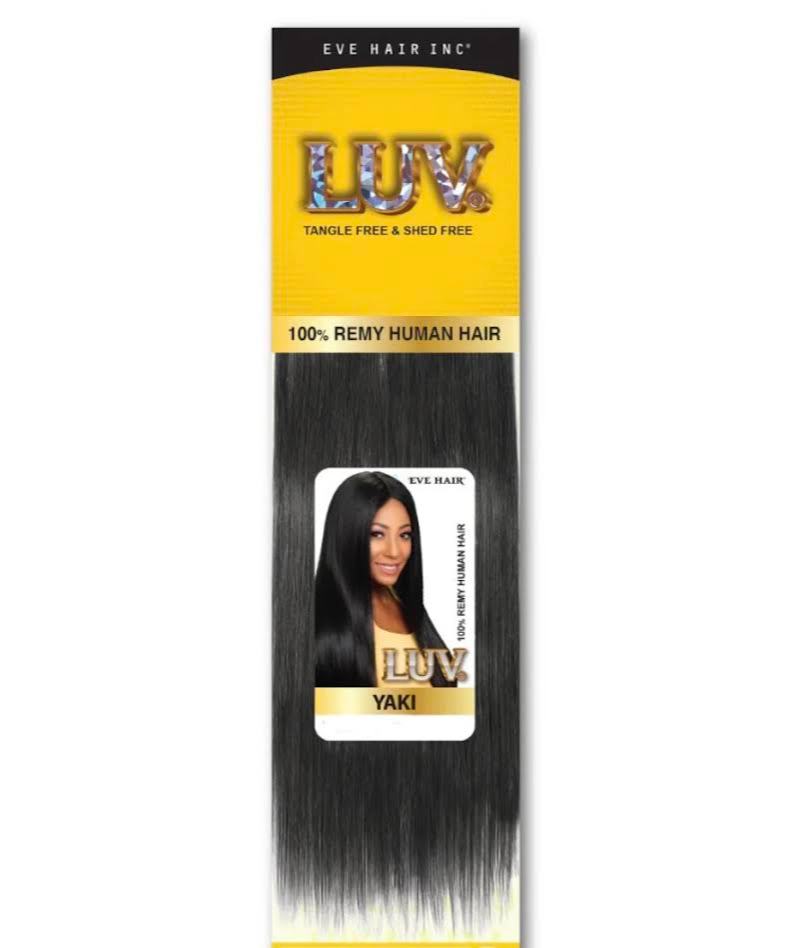 EVE HAIR LUV REMY HUMAN HAIR YAKI 18'' COLOR 2
