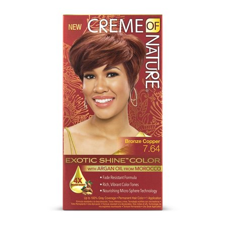 CREME OF NATURE GEL HAIR COLOR BRONZE COPPER 7.64