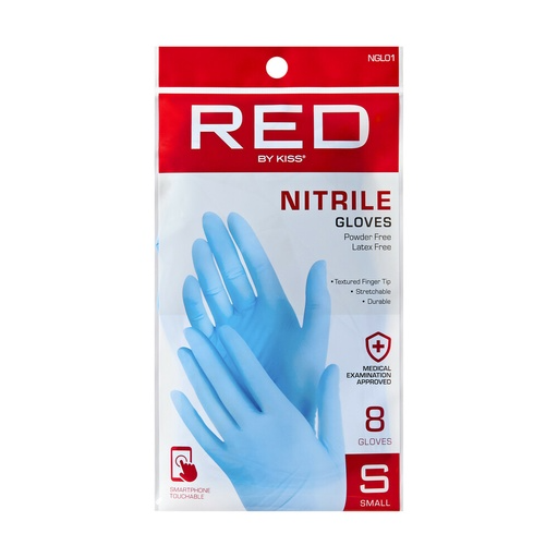 RED BY KISS NITRILE GLOVES 8GLOVES NGL01 SMALL
