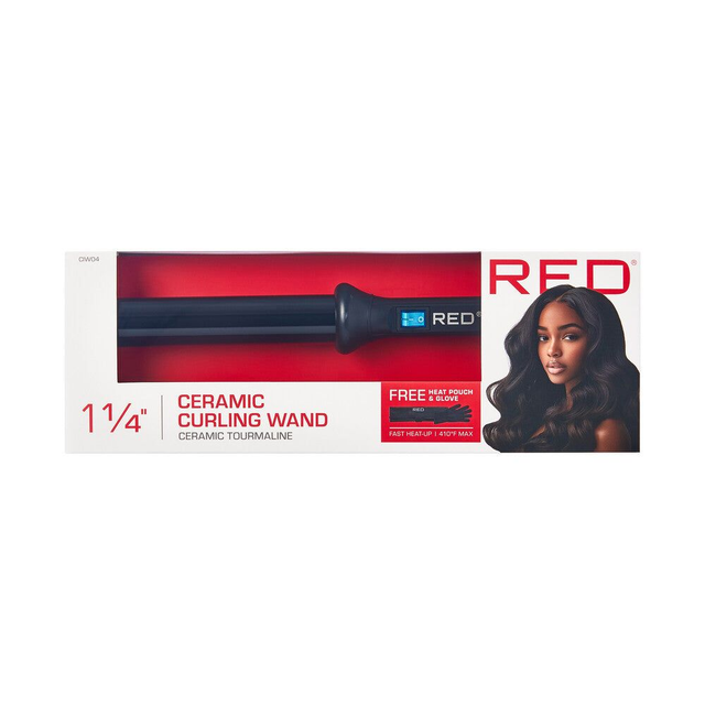 RED BY KISS CIW04 TAPERED CURLING WAND 1 1/4