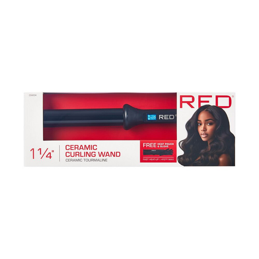 RED BY KISS CIW04 TAPERED CURLING WAND 1 1/4