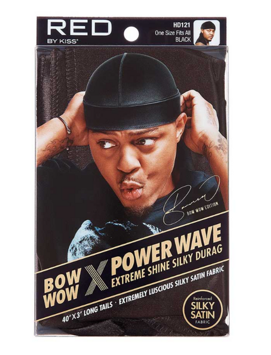 RED BY KISS POWER WAVE SILKY DURAG HD121 BLACK