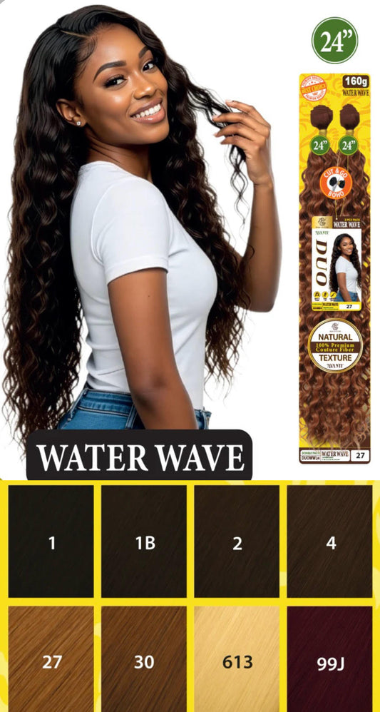 HAIR COUTURE AVANTI DUO WATER WAVE 100% PREMIUM COUTURE FIBER 24'' COLOR 2